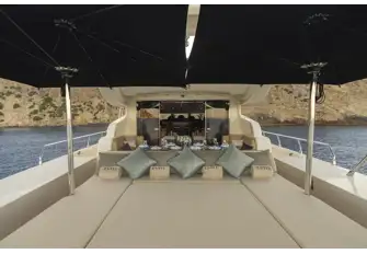 Stretch out on the aft sunpads or step down to the swim platform