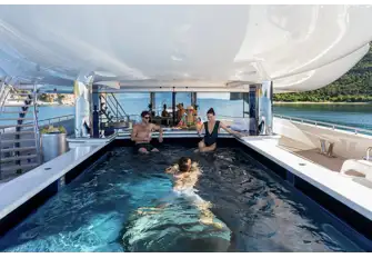 The family could spend the entire day on the main deck aft&nbsp;