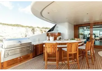 Enjoy pizza from a wood-fired oven on board FAITH
