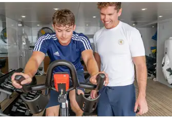 Charter amenities that suit the whole family, with on board gyms and entertainment systems 
