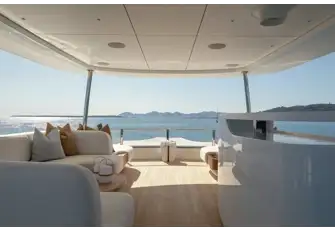 The bar and lounge on the sun deck