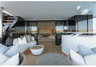 Lounging space on the main deck aft