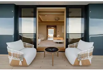 The owner's lounge and study both have private balconies