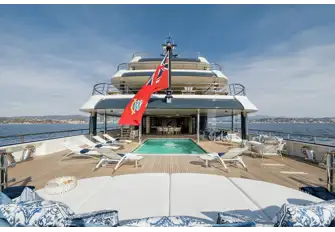 The central feature of the main deck aft is the 7x4m (23x13.1ft) counter-current pool