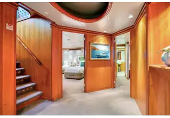There are four guest suites off the lower deck lobby