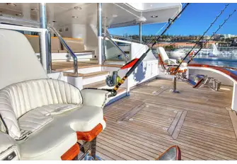 The sport-fishing cockpit is where the action happens