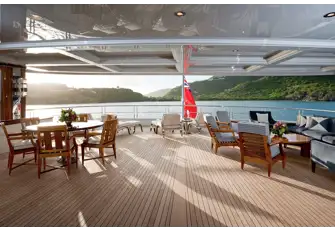 Clear the decks for a dancefloor with a stunning view of your anchorage