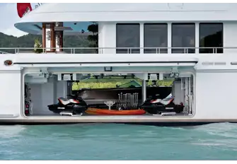 Tenders and toys aplenty, not to mention two sea terraces