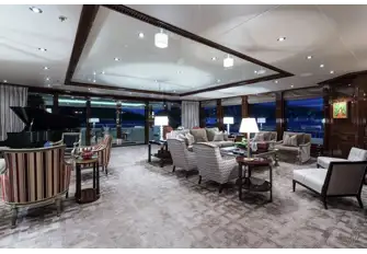 Great views through floor-to-ceiling glass in the main saloon