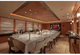 The main deck dining room in full single table mode