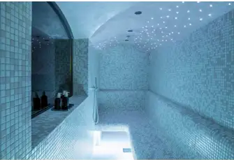 The BBQ deck pantry was replaced with a hammam