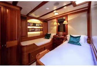 One of two guest twin cabins