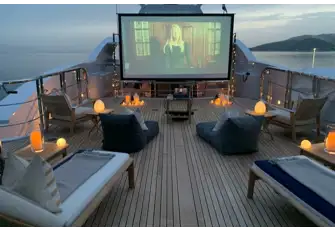 The outdoor cinema is always a popular feature