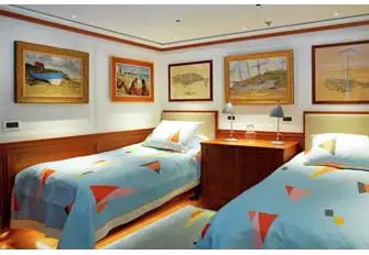 The lower deck twin cabin