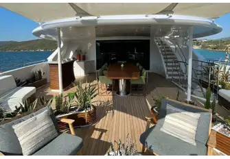 The upper deck aft entertainment space