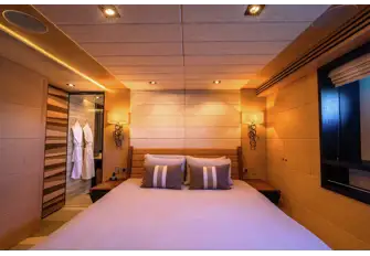 One of the double guest suites on the lower deck