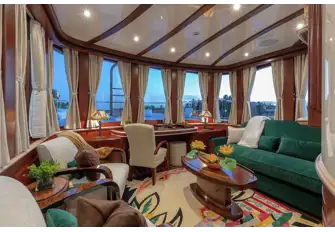 Admire your anchorage from the air-conditioned eerie of the sky lounge