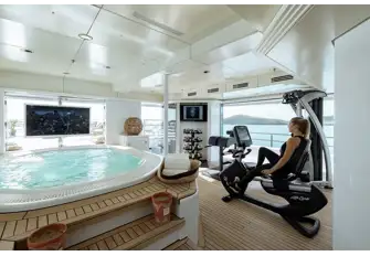 Gym with jacuzzi