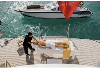 Swim platform massage