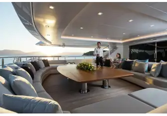 Start the day with fresh pastries, smoothies and eggs just how you like them on the main deck aft