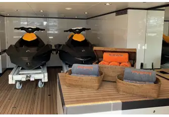 With the waverunners launched, guests have a sea-level beach club