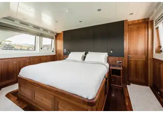The owner's suite is forward on the main deck