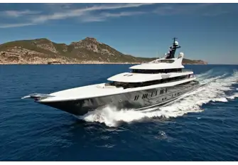Twin 2,670hp MTU diesel engines give her a top speed of 18 knots, she cruises at 14 knots as has a transatlantic range of 6,000nm at her 12-knot passage speed