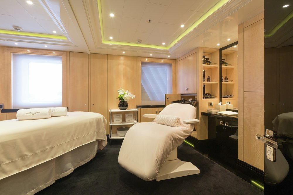 The wellness centre also features a beauty salon and massage room
