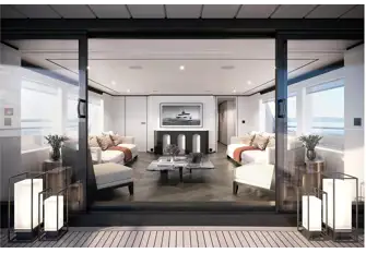 Large windows flood the main saloon with natural light