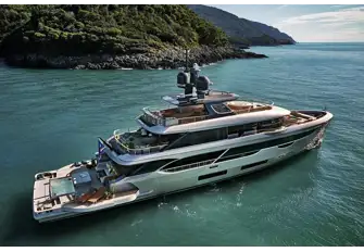 The 40.8m (133.8ft) Benetti REBECA is the first of the shipyard's Oasis 40 semi-custom range