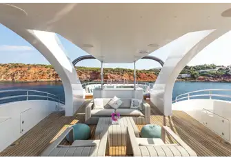 ROLA - Looking aft on the sun deck, from the sit-up bar forward, across the sun lounge to the jacuzzi