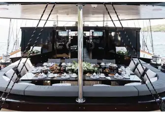 The perfect shaded table for a relaxed lunch