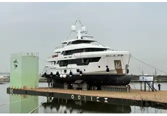 PROJECT MAKASEA shortly before launch at the Rosetti shipyard in Ravenna