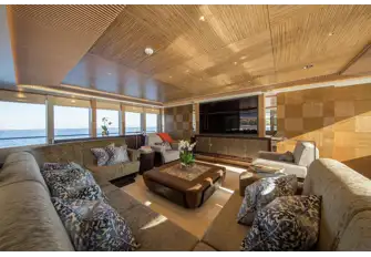 The sky lounge is the perfect place for movie nights