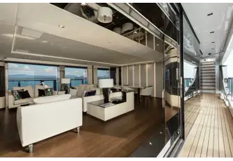Few yachts present inside-outside living as successfully as this one