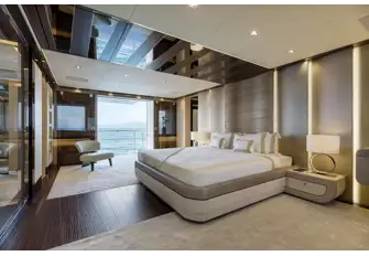 Start the day with coffee on the main deck master suite's private balcony