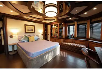 Wraparound views and private foredeck access in the main deck VIP suite