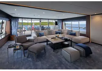 Looking aft in the sky lounge