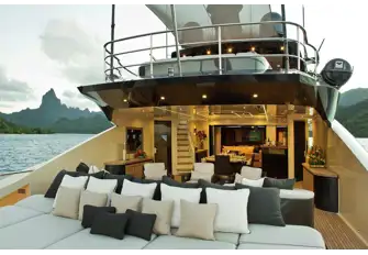 Main deck aft exterior dining and lounge
