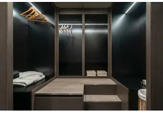 As well as a second bathroom, the owner's suite has a walk-in wardrobe