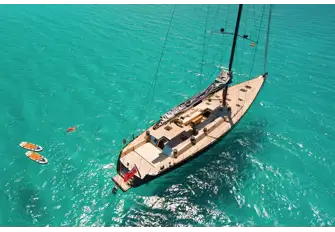Regatta-winning pace under sail and plenty of versatile deck space and toys at anchor. She's the complete package