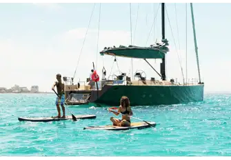 WALLY LOVE has a Novamarine 460 tender, SUPs and SeaBobs