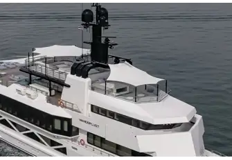 The sun deck has a jacuzzi forward with lounge and dining aft