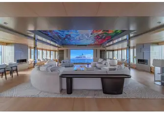 The sky lounge ceiling is also a screen