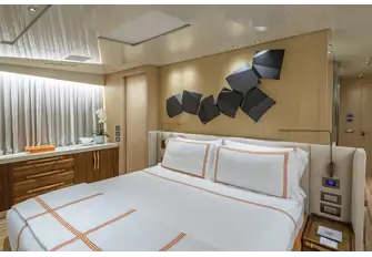 The owner's suite is forward on the main deck
