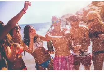 Stunning sunsets and beach bars are a party in the making