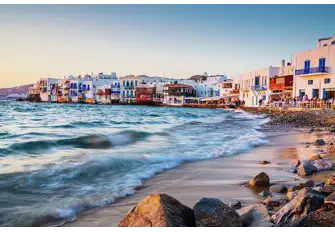 Sunset in Little Venice, Mykonos