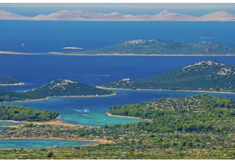 An aerial view across Kornati National Park, showing just a few of the thousands of secluded islands and bays Croatia has to offer