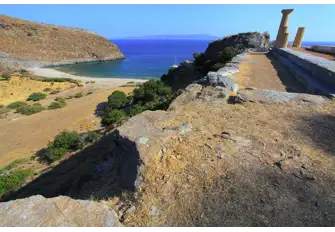 A short hike from Karthea Bay on Kea Island is a ruined temple