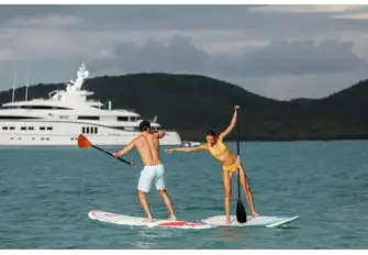 Stand up paddleboarding is excellent for core strength